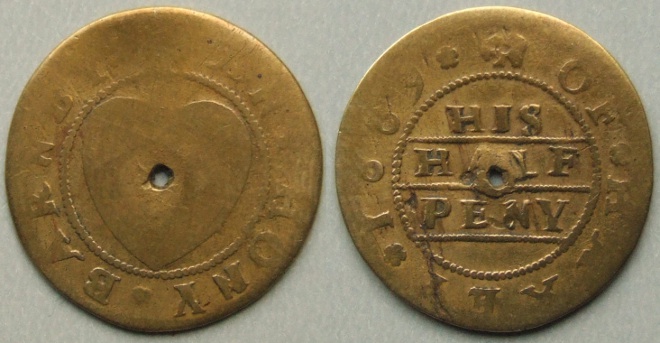 Haxey, Anthony Barnby 1669 halfpenny